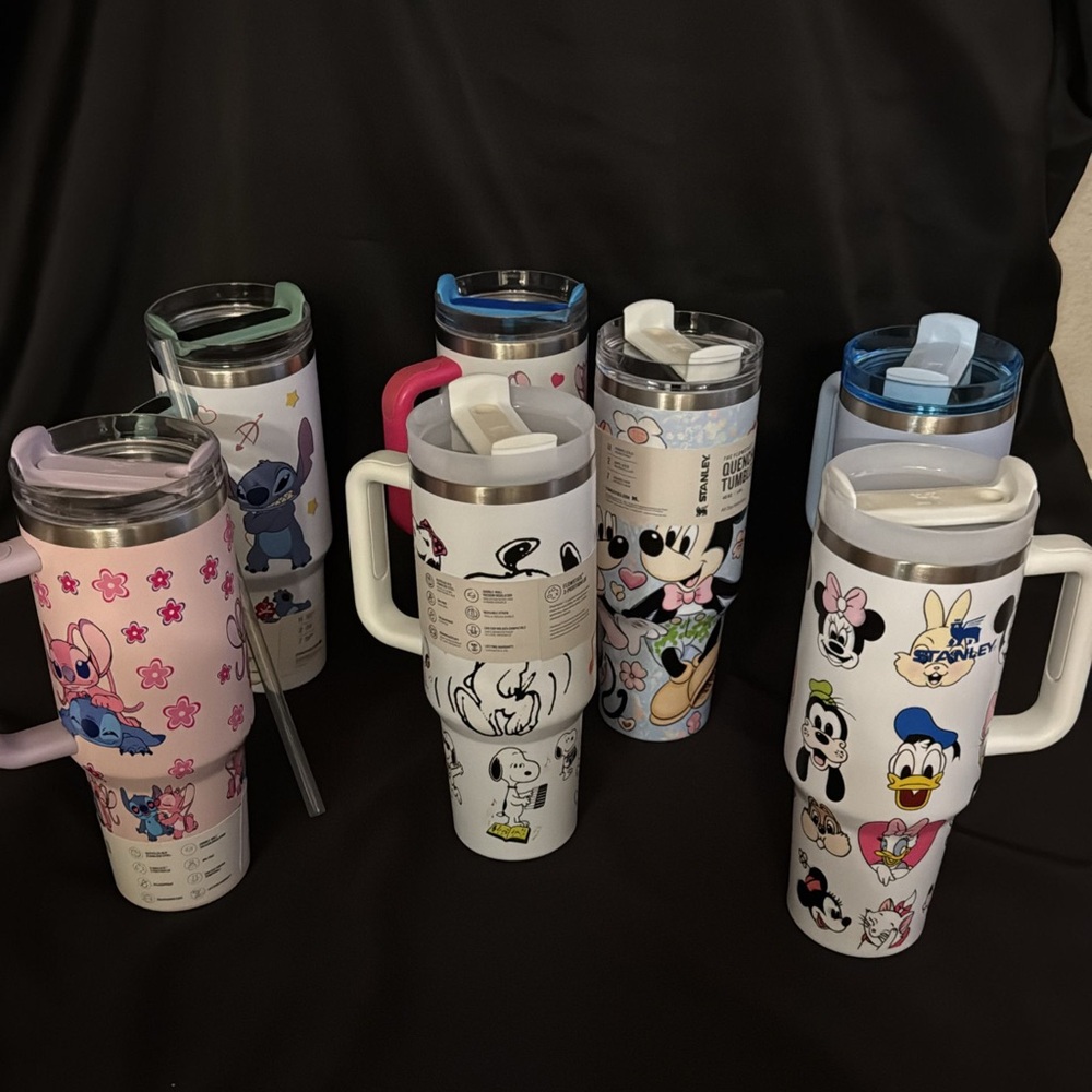 Colorful Character Tumblers with Handles